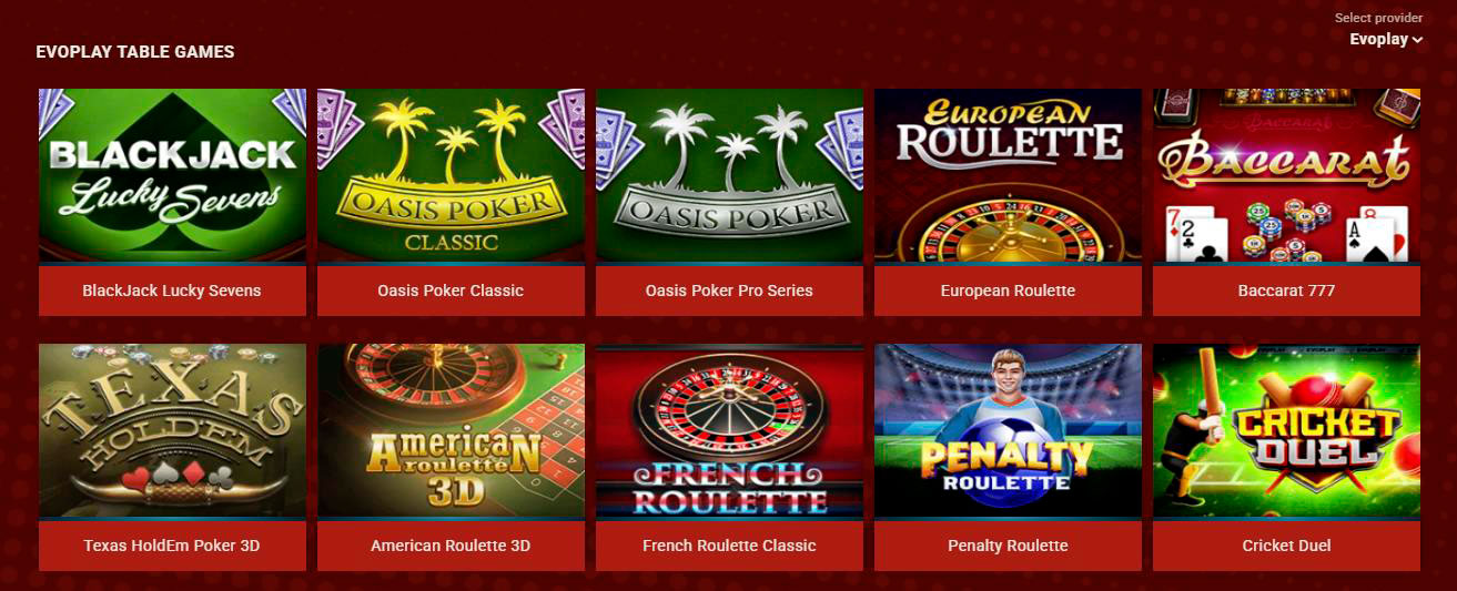 evoplay Live-Spiele im Rantcasino